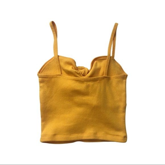 HOLLISTER TIE-FRONT ULTRA CROP CAMI YELLOW - Picture 2 of 4